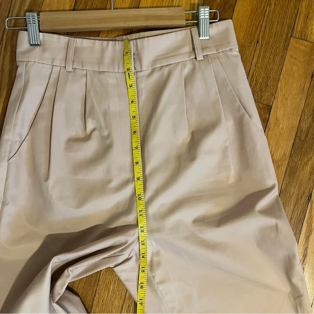 Amanda Uprichard Cream Pleated Trousers Pants Small